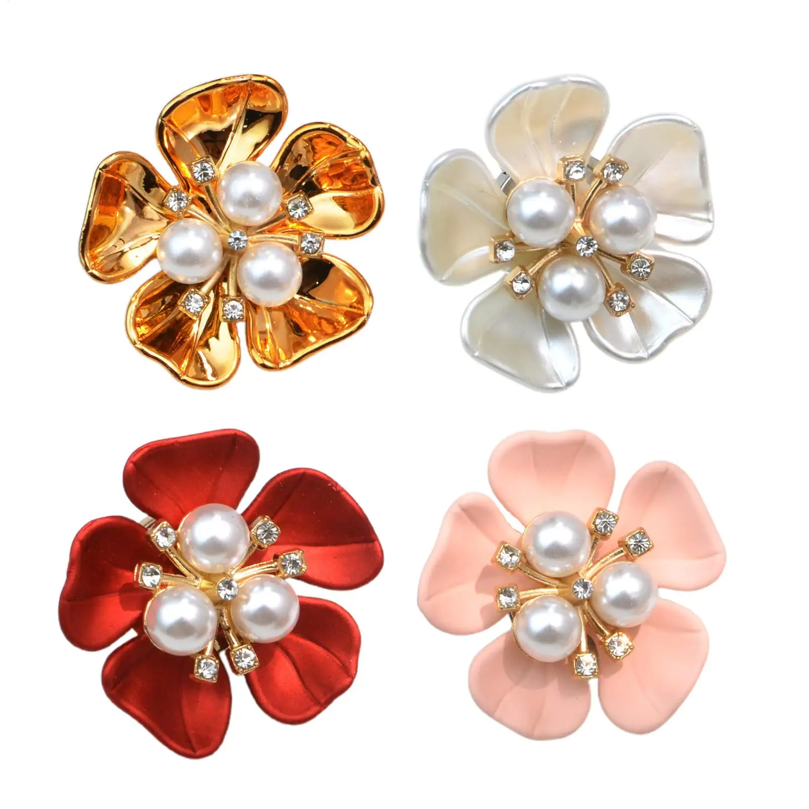 Pearl Button Covers Detachable Clip-On Shirt Coat Decorative Buttons Sewing Button for DIY Blouses Clothing Women Men