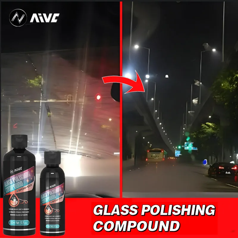 Car Glass Oil Film Removing Paste Aivc Auto Glass Film Coating Agent Glass hydrophobicity Cleaner Auto Windshield Car Detailing