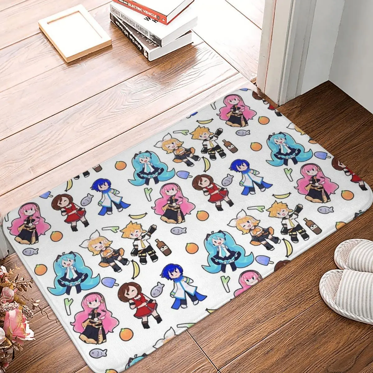 Vocaloid Chibi Chaos! Non-slip Doormat Floor Mat Dust-proo Carpet Rug for Kitchen Entrance Home Bathroom Living room Footpad Mat