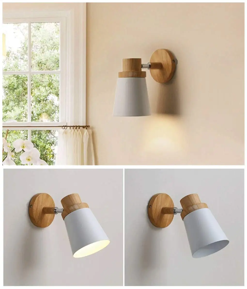 4 Colors LED Wall Lamp Nordic Macaron Bedside Wall Lights Adjustable Reading Lamps or Indoor Aisle Stairs Home Decor Sconces