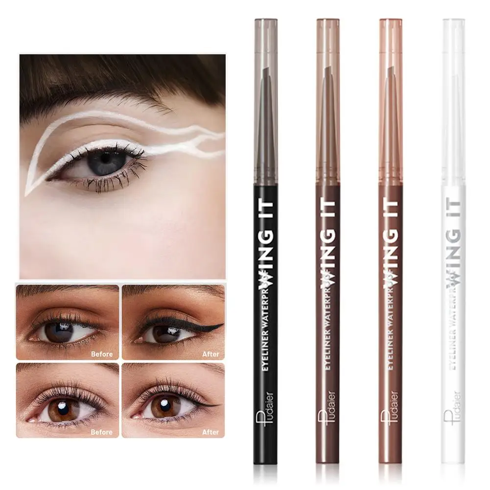Black Liquid Eyeliner Waterproof Long Lasting Eye Liner Cosmetic Not Bloom Natural Pencil Tools Drying Liquid Pen Eyeliner G8X0