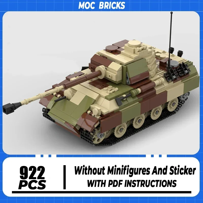 

Military Series Moc Building Bricks WW2 Panther G German Tank Model Technology Modular Armored Car Blocks Gifts Toys Assembly