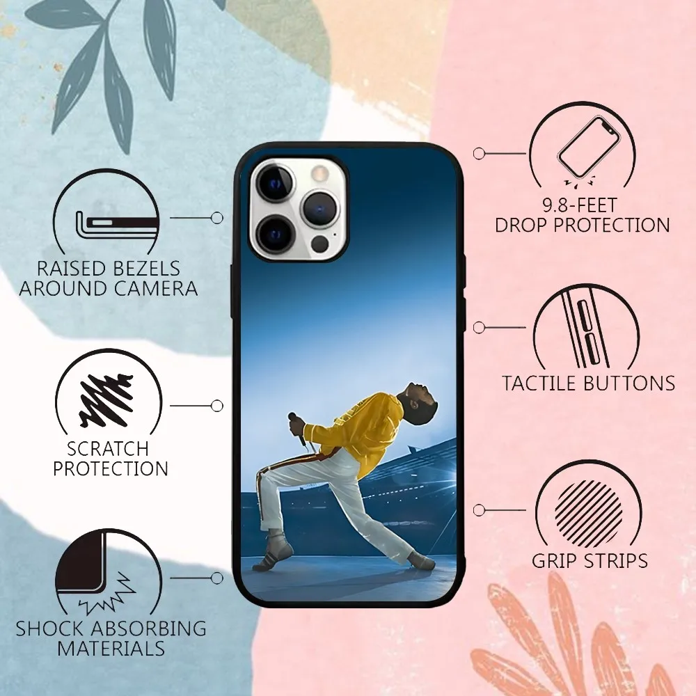 Freddie Mercury Q-Queen Phone Case For IPhone16 15 14 13 Pro Max 11 12 Alex Mirror For Magsafe Wireless Charging Cover