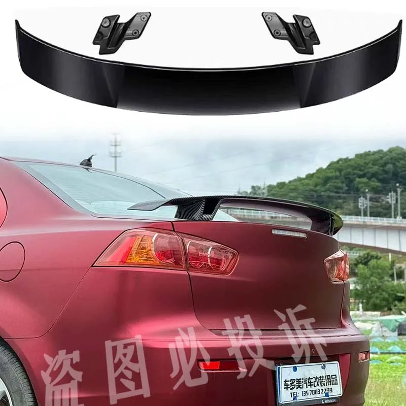 

Mitsubishi Lancer Evo 2009-2017 Rear Luggage High Quality ABS Material Black Spoiler Tail Fin Body Kit Automotive Parts MK Style