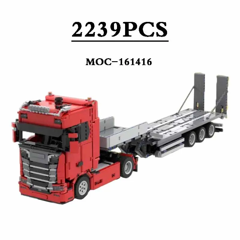 New MOC-161416 for Truck 770S and Low Loader ( 1:21 ) Building Block Toy Splicing Building Block 2239PCS Christmas Gift