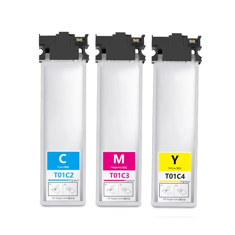 T01C1 T01C2 T01C3 T01C4 T01C Ink Pack For Epson WorkForce Pro WF-C529RDTW C579RDTWF Printer Use For Europe Full with Pigment Ink