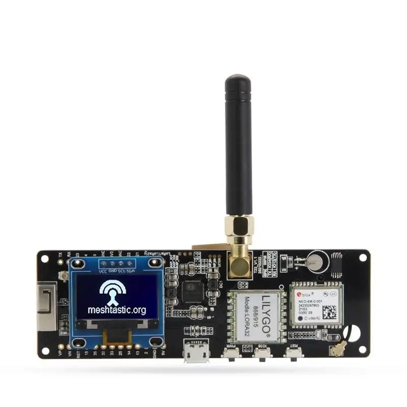 New! Meshtastic T-Beam ESP32 Module LoRa Development Board Support WiFi Bluetooth GPS Battery OLED LoRaWAN 433/868/915MHz