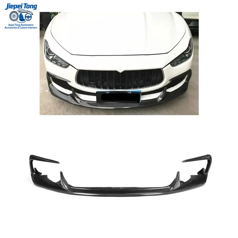 suitable for Maserati Ghibli Rear Front Bumper Lip 2017 To 2019 ASPEC Style Body Kit with Carbon Fiber