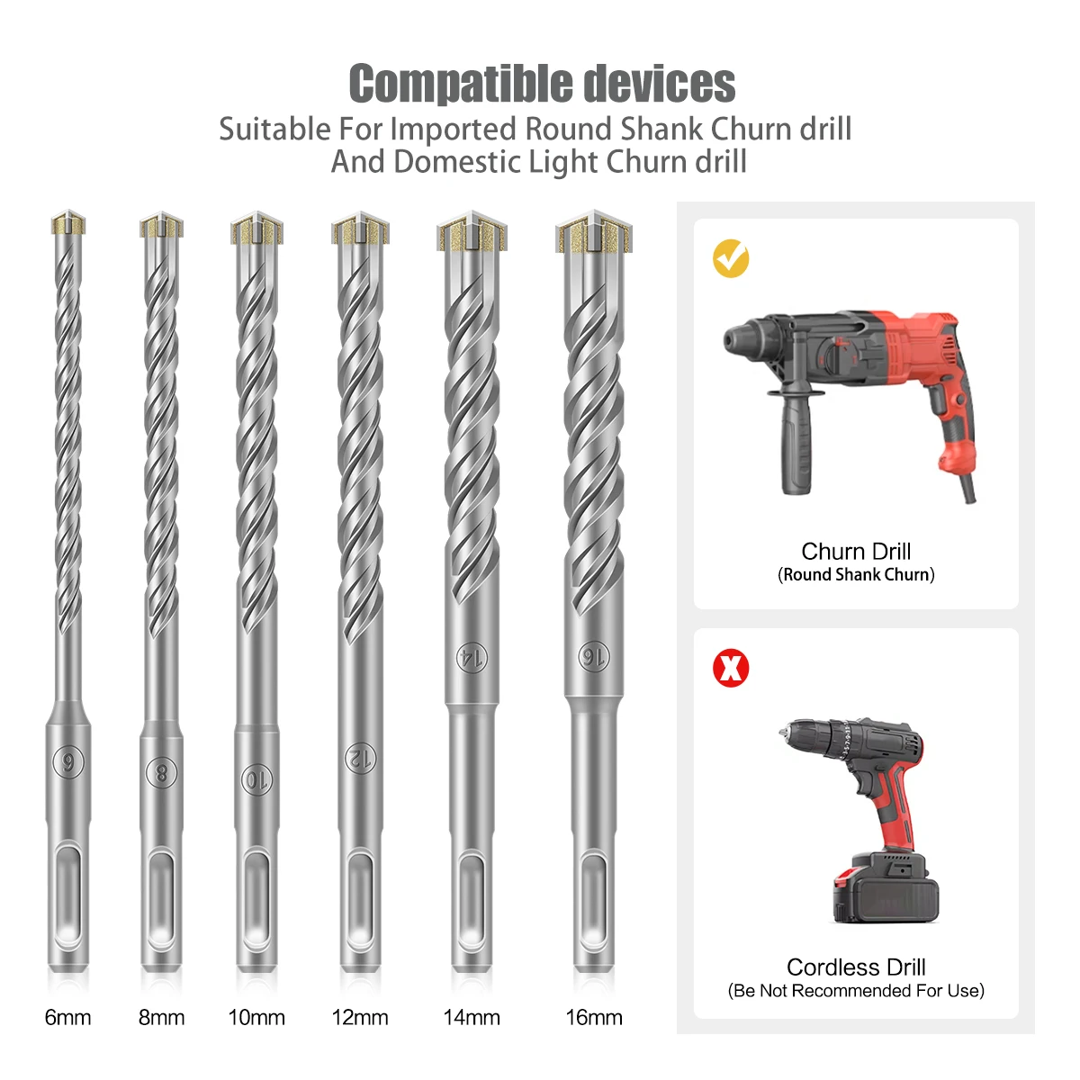 Drill Bits Tungsten Carbide Twist Bit 6-16mm Hole Opener For Concrete Stainless Steel Tiles Glass Drilling Tools