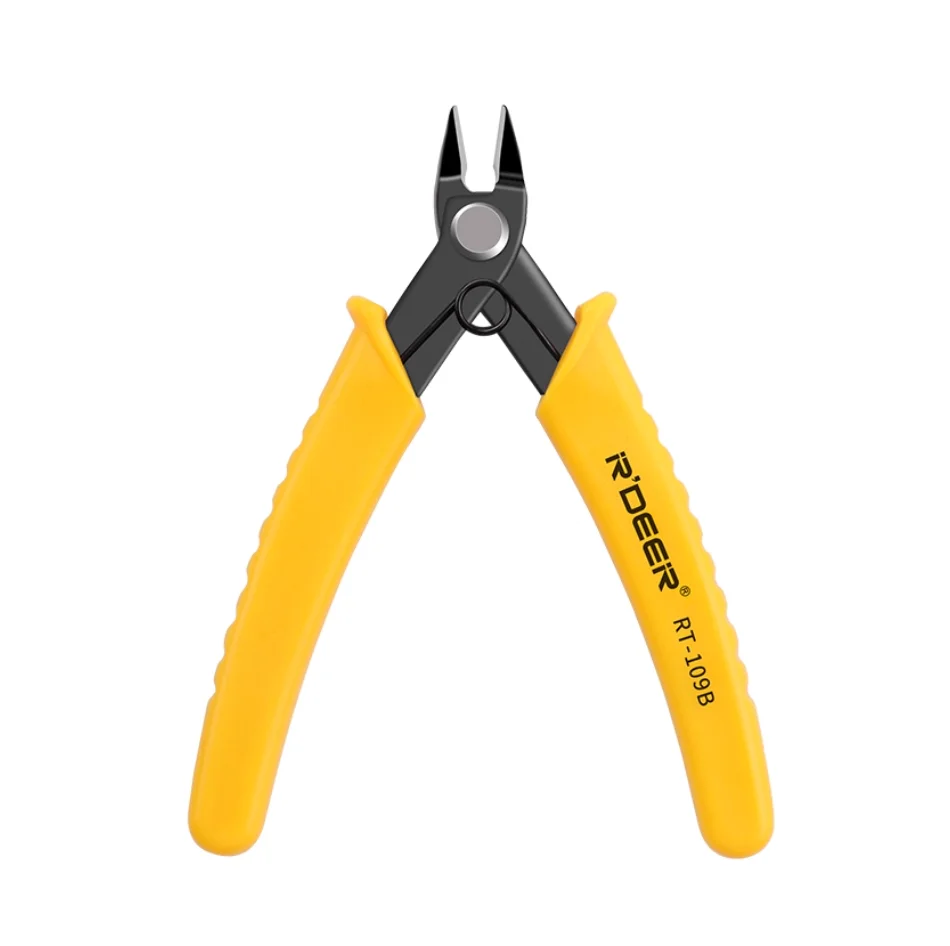 

R'DEER tool Electronic cutting pliers plastic nippers Model oblique mouth scissors 5-inch mini scissors pointed nose plier