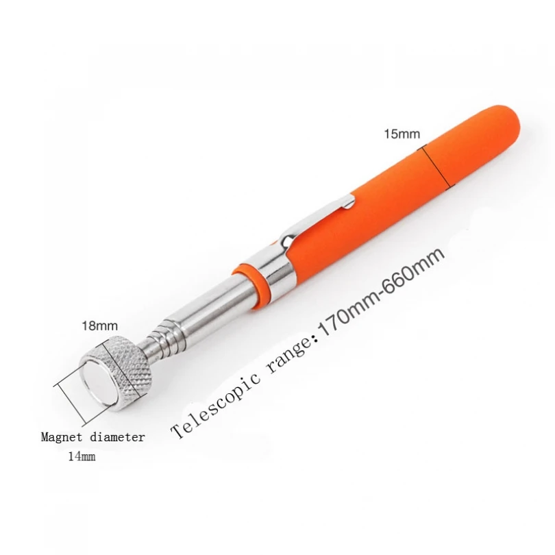 المحمولة تلسكوبي المغناطيسي القلم لاقط أداة شفط الحديد قضيب عصا 10LB قابل للسحب للتمديد النازع التقاط القلم المغناطيسي