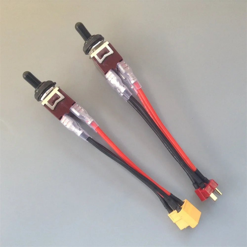 

1PCS 32A Current Waterproof Switch Xt60T Plug Remote Control Ship Silver Contact High Current Rocker Arm Toggle Switch