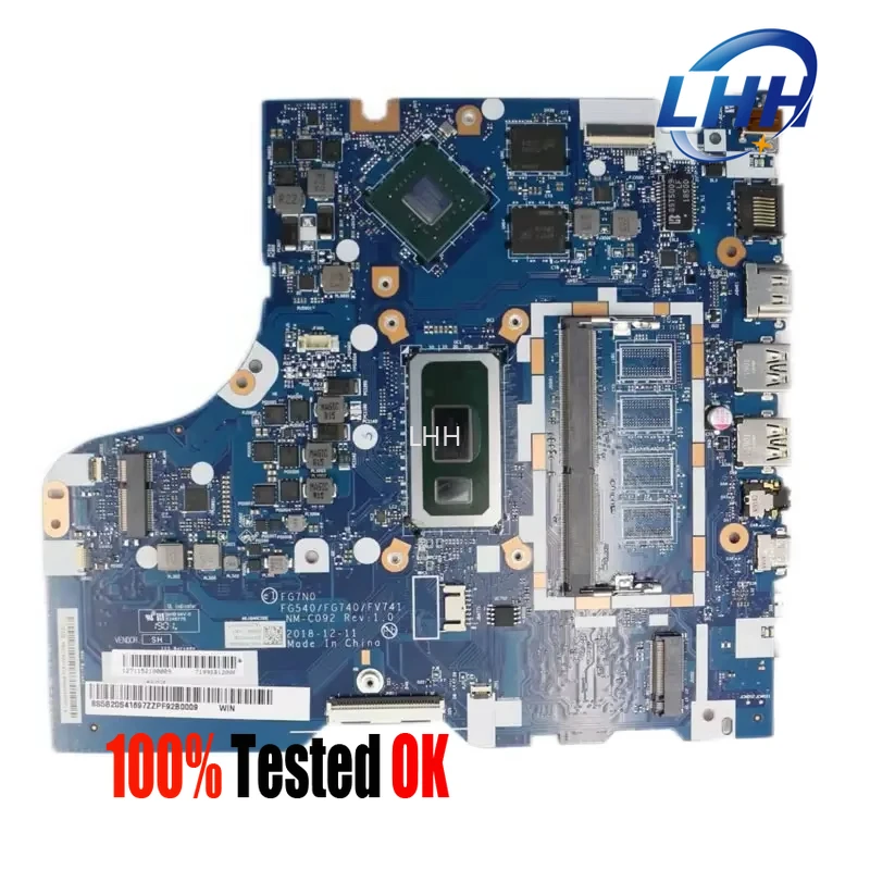 

Материнская плата NM-C092 для Lenovo Ideapad L340-15IWL L340-17IWL, материнская плата для ноутбука с процессором I5-8265U, 0 ГБ ОЗУ V2G-GPU DDR4, 100% тестирование