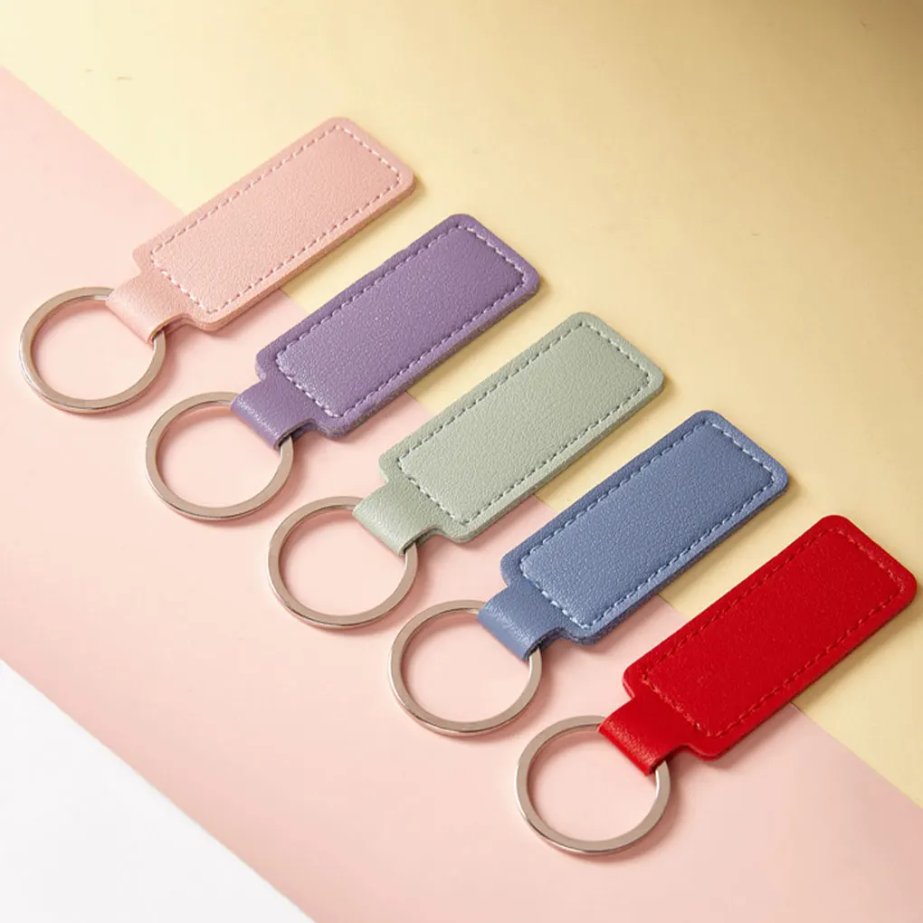 1pc Leather Key Chain With Variety Of Colors Fashion Key Ring Gifts Key Organization Easy To Keys Motorcycle Keychain