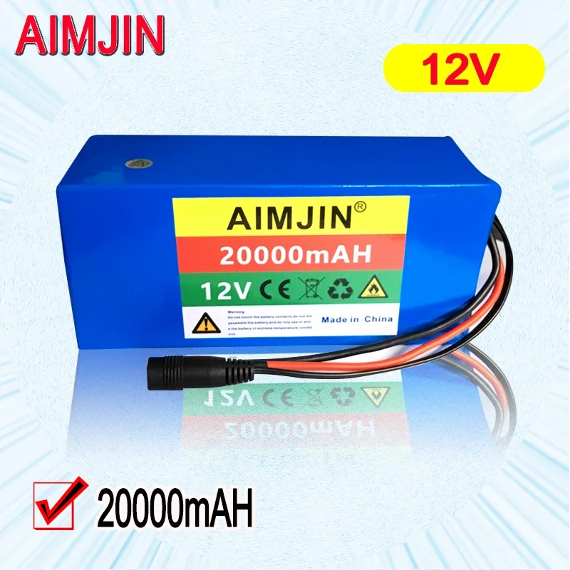 12V 20Ah 18650 Lithium Ion Rechargeable Battery Pack 3S8P Configuration with Protection Board 20000mAh High Capacity for Electro