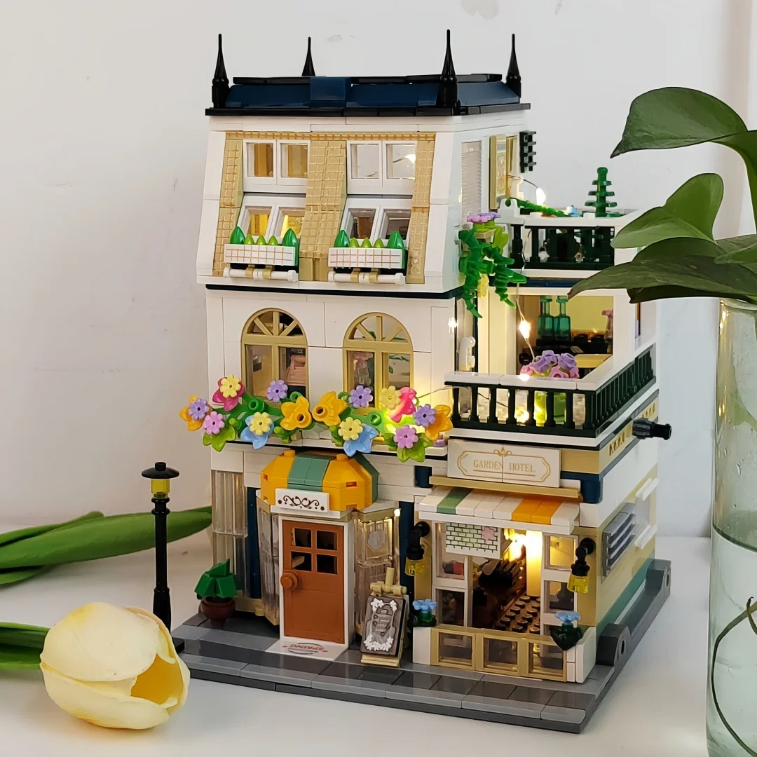 1130 pezzi casa sull'albero casa delle bambole ristorante caffetteria costruzione mini blocchi giocattoli ideali per bambini regali di festa per adulti decorazioni per la casa fai da te