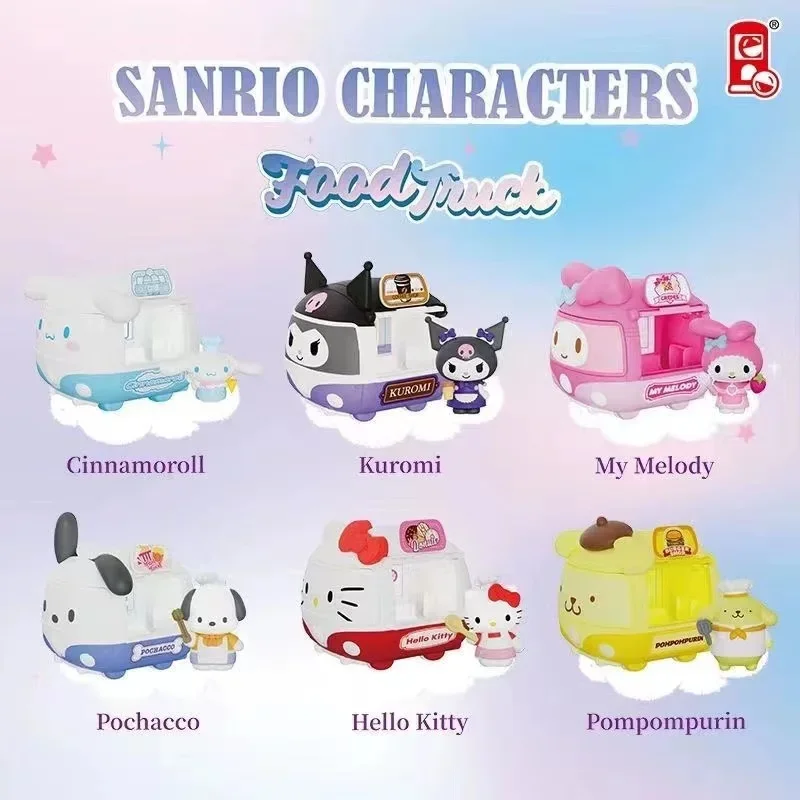 Sanurgente Blind Box Anime Figure, Mobile Food Truck, Kuromi My Melody, Hello Kitty, Caja Ciega Mystery Decor, Cadeau d'anniversaire