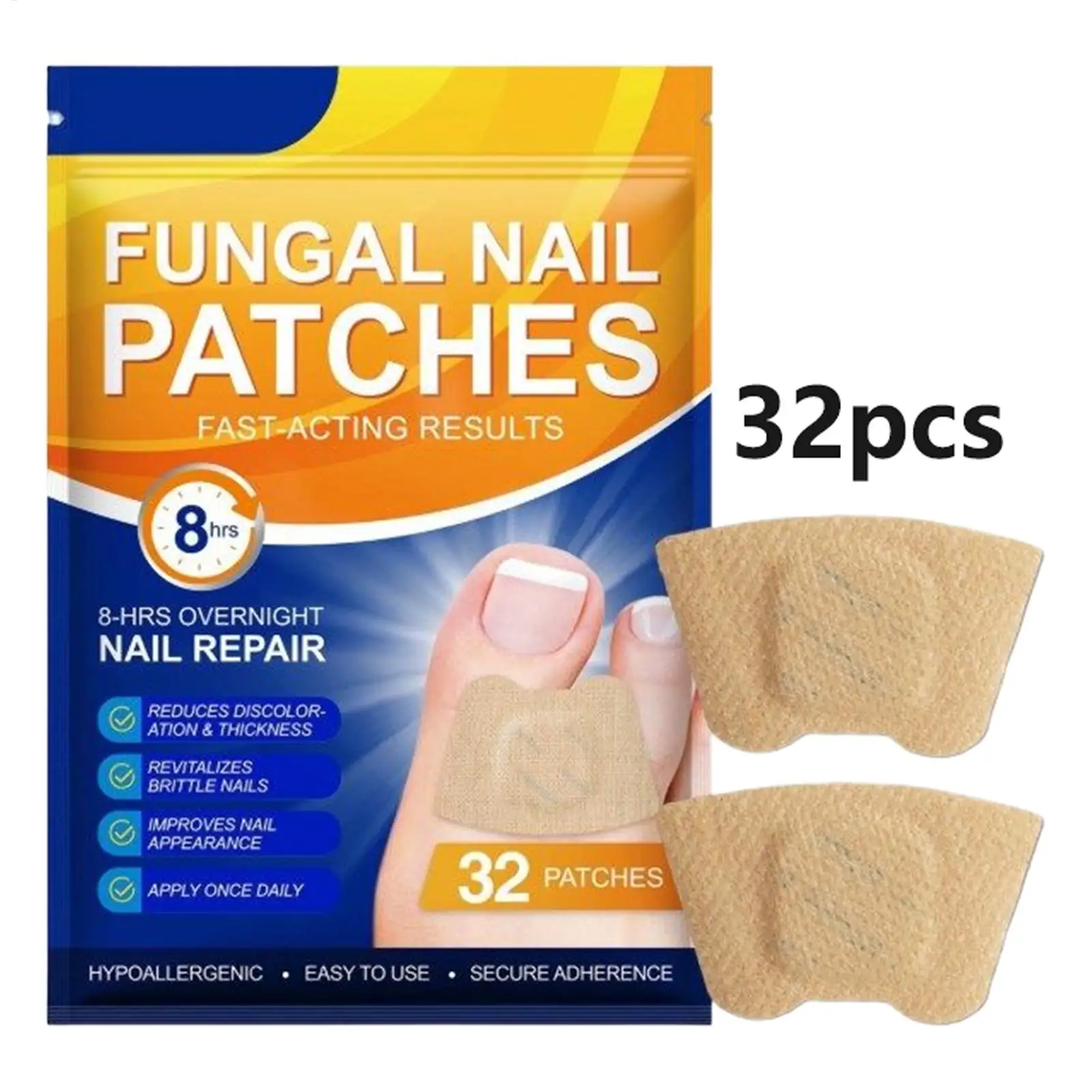 32개 네일 리페어 패치 발톱 재생 교정 스티커 손발톱 주위염 회복 페디큐어 도구 갈라진 손톱 보호 테이프