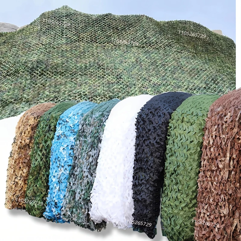 Filet de camouflage militaire, filet de camouflage pour la chasse, filet pour abri de jardin, auvent de voiture, couleurs blanc, vert, noir, jungle, désert