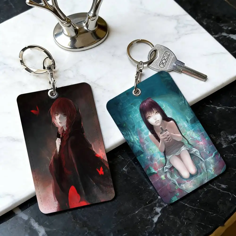 Game The House In Fata Morgana Card Holder Keychain Badge Holder ID Card Pass Hang Rope Lariat Lanyard for Key Rings