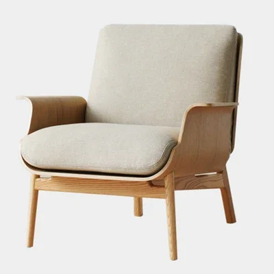 

Одноместный диван в скандинавском и японском стиле из цельной древесины, ткань, поделка, спинка, офисный стол, стул