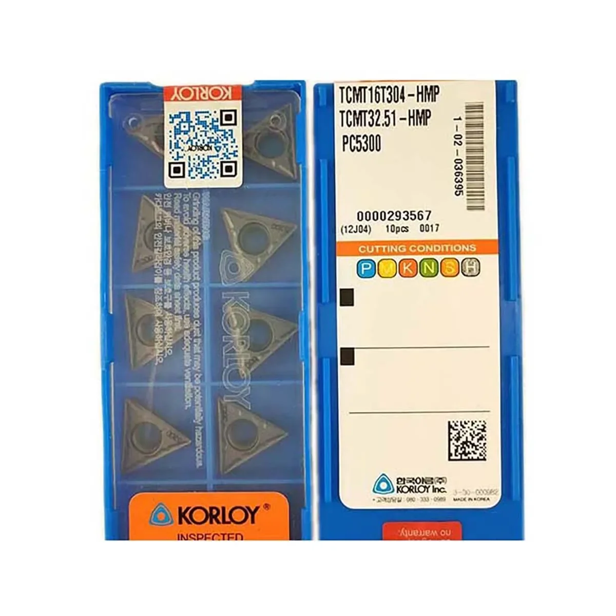 Imagem -04 - Korloy-carbide Turning Inserções Acabamento Médio Tcmt Tcmt16 Tcmt16t304 Hmp Tcmt16t308 Hmp Nc3020 100 Original