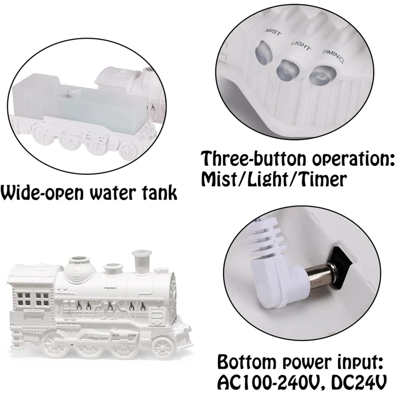 Penyebar aromaterapi kereta, pelembap udara Pembuat kabut aroma minyak esensial Retro Remote Control