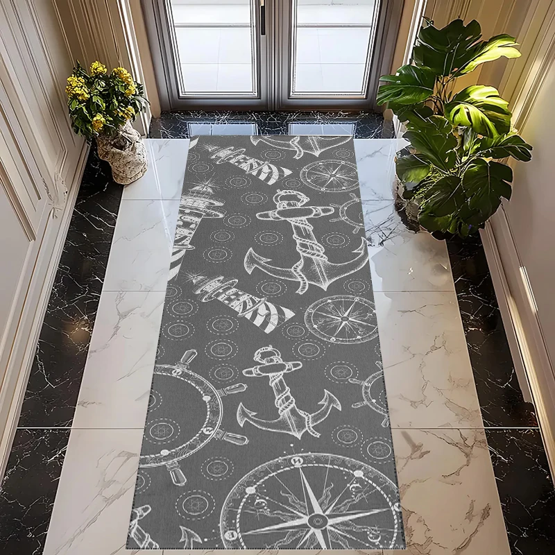 Blauw en wit Koi Fish Print Ru - Commercial Kitchen Japanese recensie en prijs