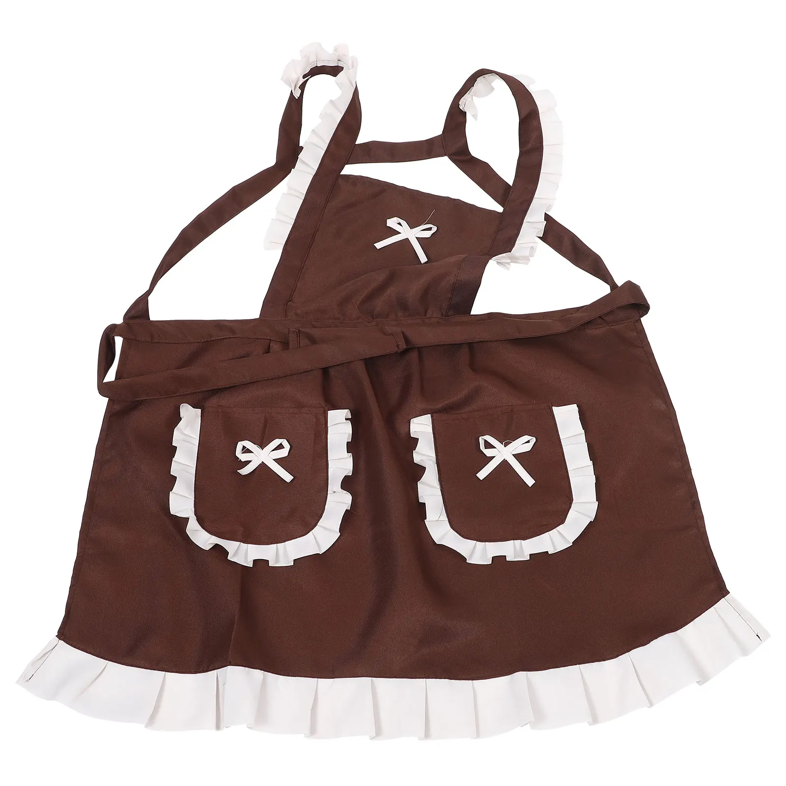 

Japanese Maid Style Apron Oil Proof Water Resistant Stain Resistant Easy Clean Smooth Surface Reusable Work Apron For Cooking