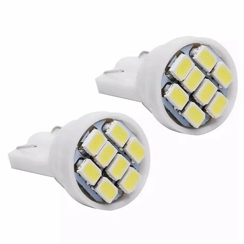 100 PCS T10 8SMD Bright White LED Interior Light Bulbs W5W 194 158 168 2825 6000K