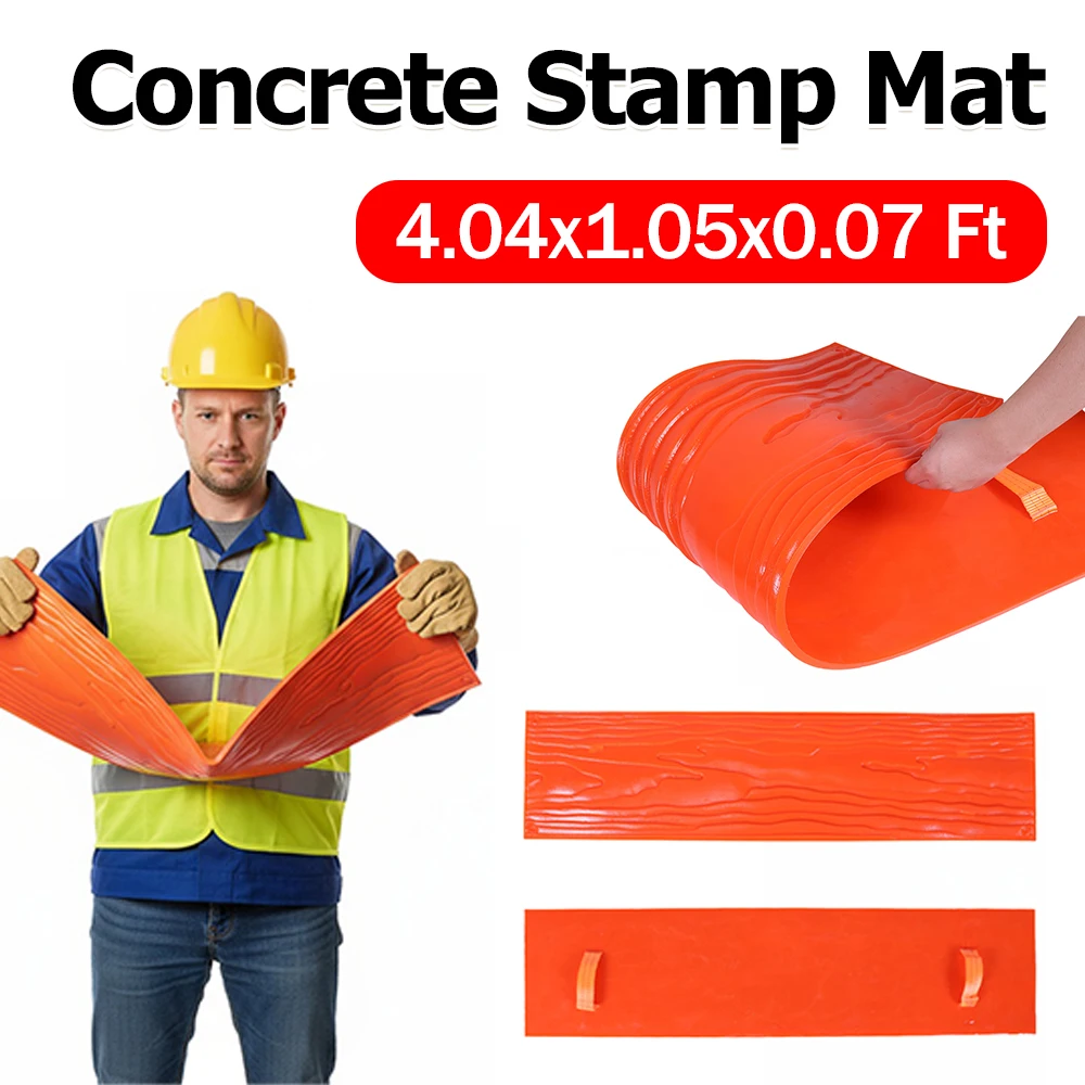 

Wood Grain Concrete Stamp Mat Polyurethane Realistic Wood Floor Texture Concrete Texture Mat Imitation Wood Grain DIY Path Maker