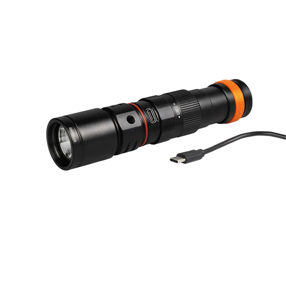 ORCATORCH DC710 Dive Light Underwater Lantern Professional Diving Flashlight Powerful LED Diving Torch Powered by 21700 Battery