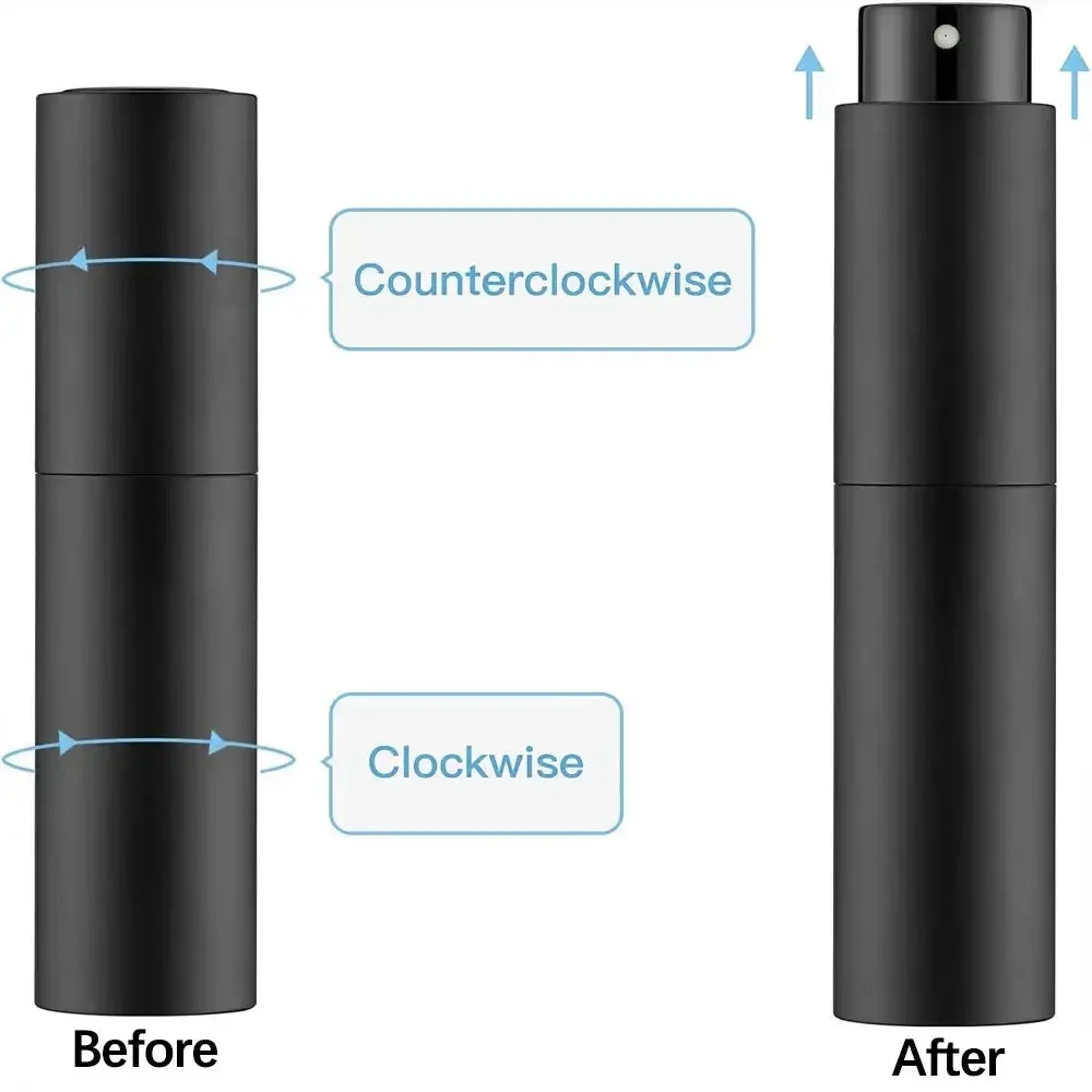 Bouteille de parfum télescopique rotative, vaporisateur de grains de café en verre, outil de voyage