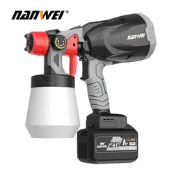 NANWEI Electric Paint Spray Gun Large Capacity Tools With Nozzles For Home/Garden For Painting Sprayer Gun Airbrush