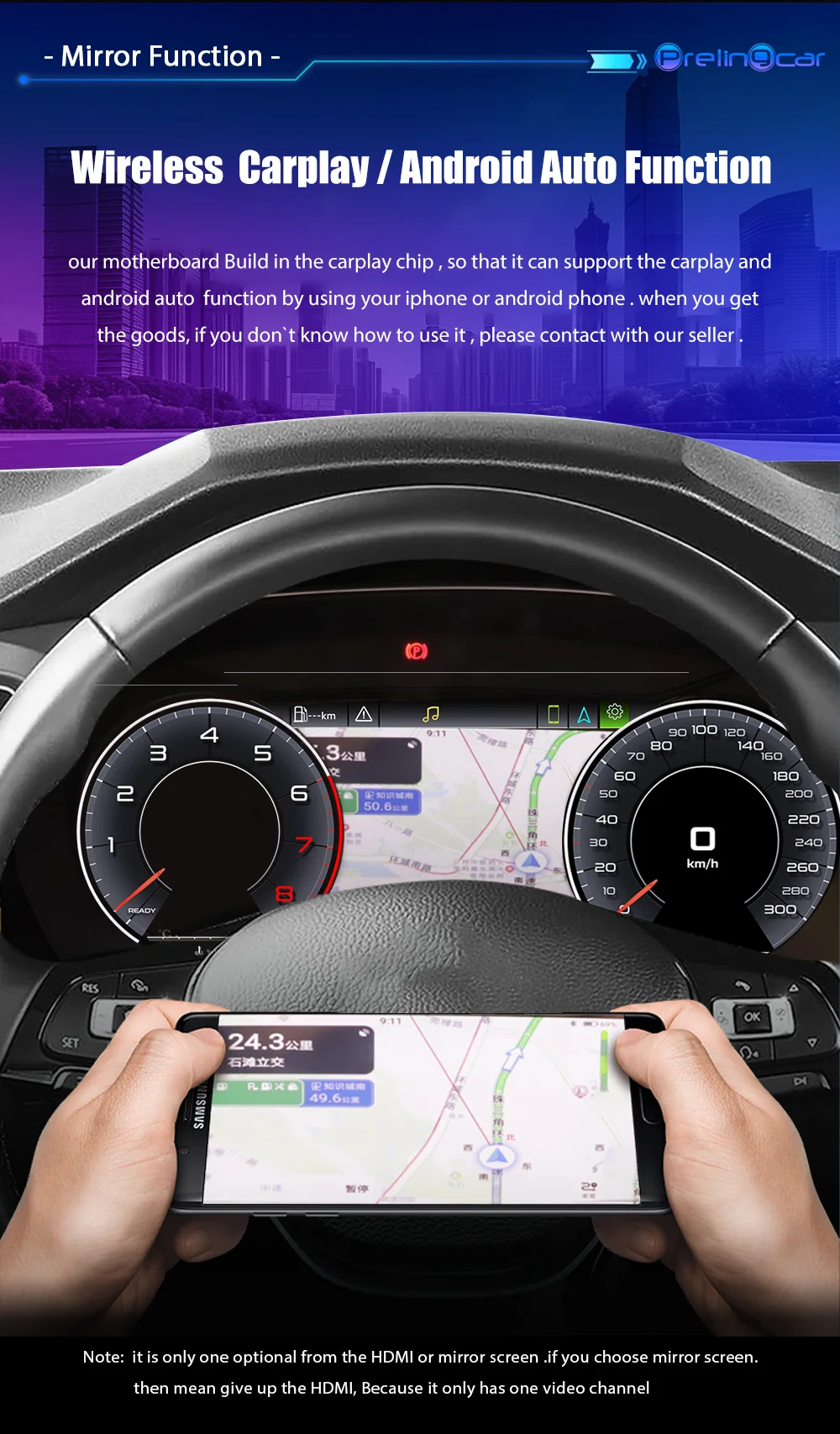 12,3'' Navidigital Armaturenbrett für Audi A4 2013-2016 Jahrgänge Auto LCD-Panel Tachometer Virtuelles Cockpit – Detail 9
