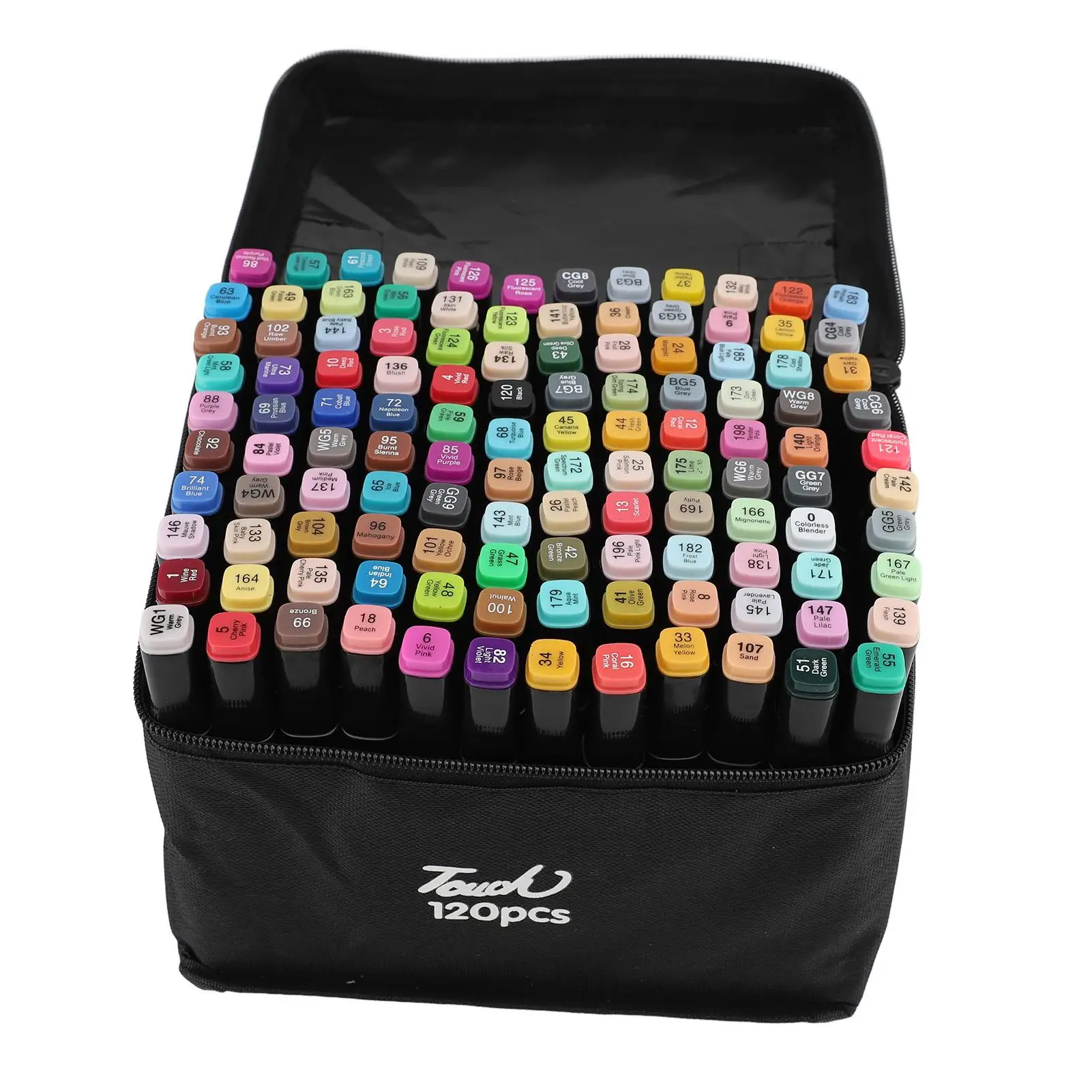 120pcs Alcohol Markers with Base Double Tipped Art Marker Set for Artist Adults Coloring Illustrations