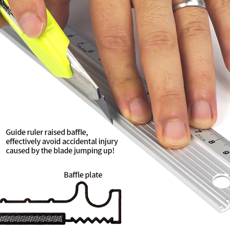 Tajima aluminum alloy straight ruler safety protective ruler utility knife cutting special guide scale non-slip ruler