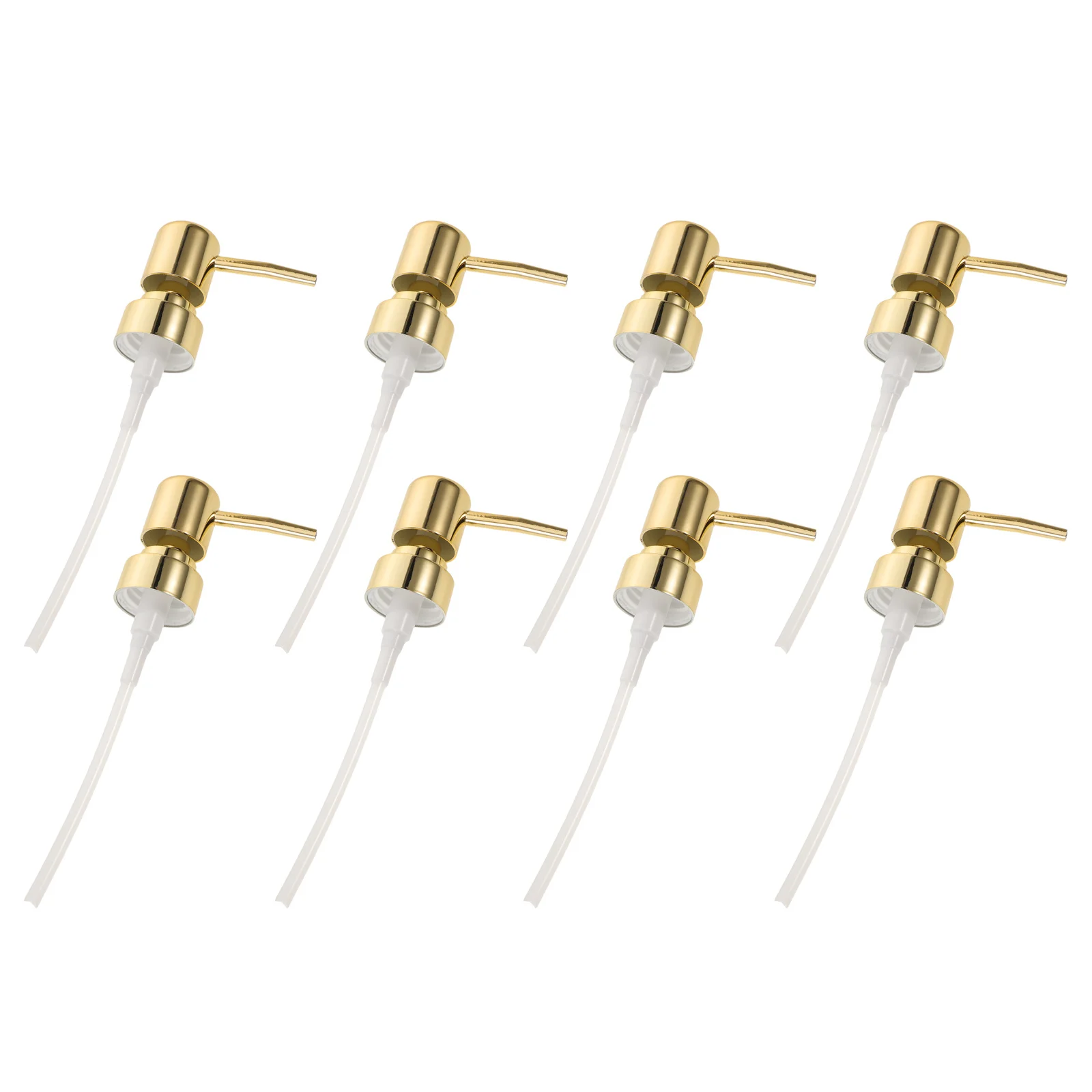 8 pezzi testine per pompa per lozione elettrolitica finitura oro 28 mm sostituzione della pompa per bottiglie di vetro in plastica dispenser superiore bagno cucina