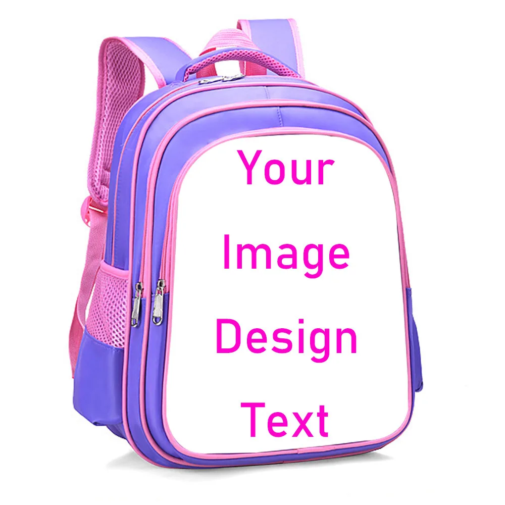 Unicorns backpack purple 12 14 16 inch girls' elementary school kindergarten backpack for reducing burden on both shoulders bag