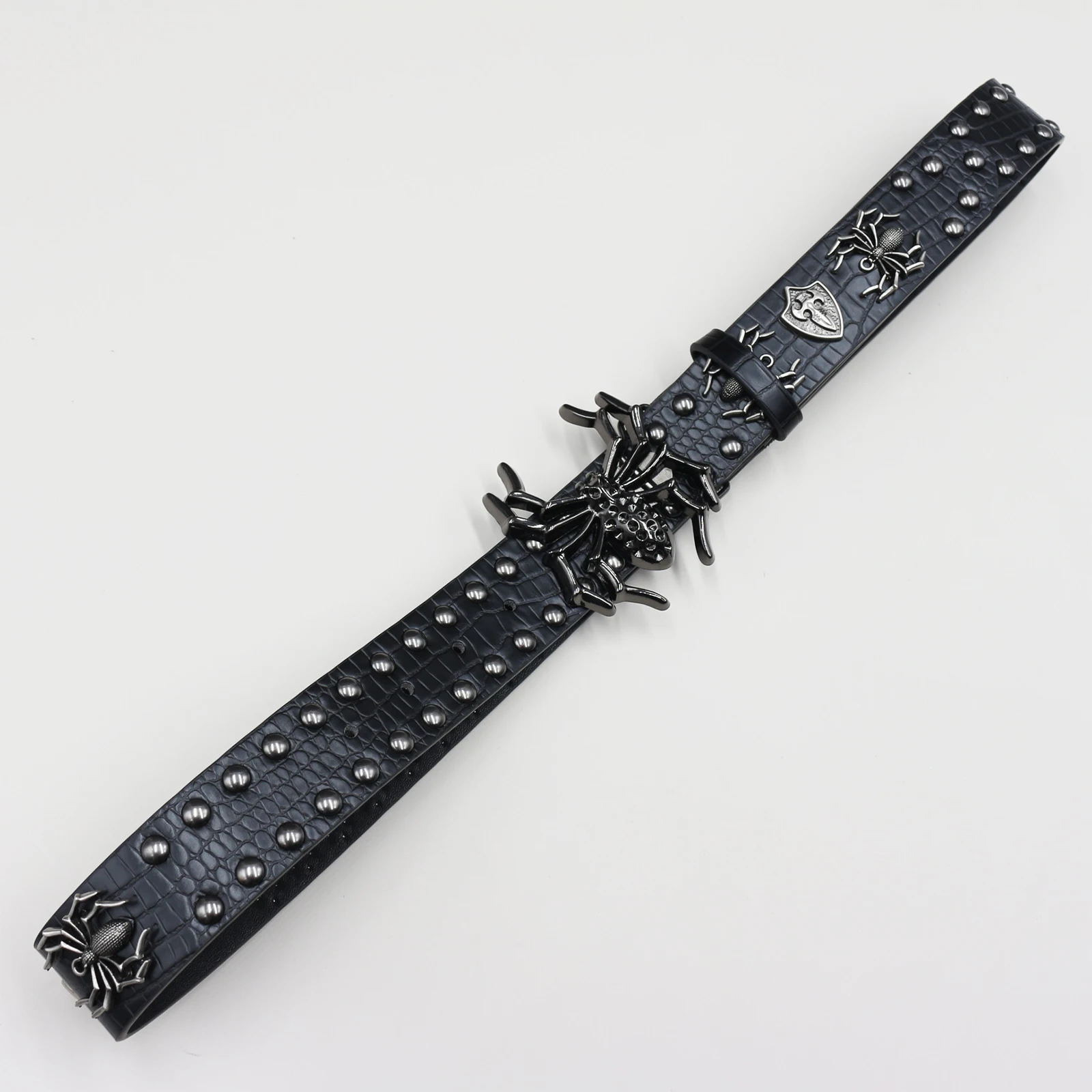 Man Unique spider belt buckle Girls Studded Decors Waist Belt Riveted Western Belt Belt Dress Ladies  Pin Buckle Waistband view 2