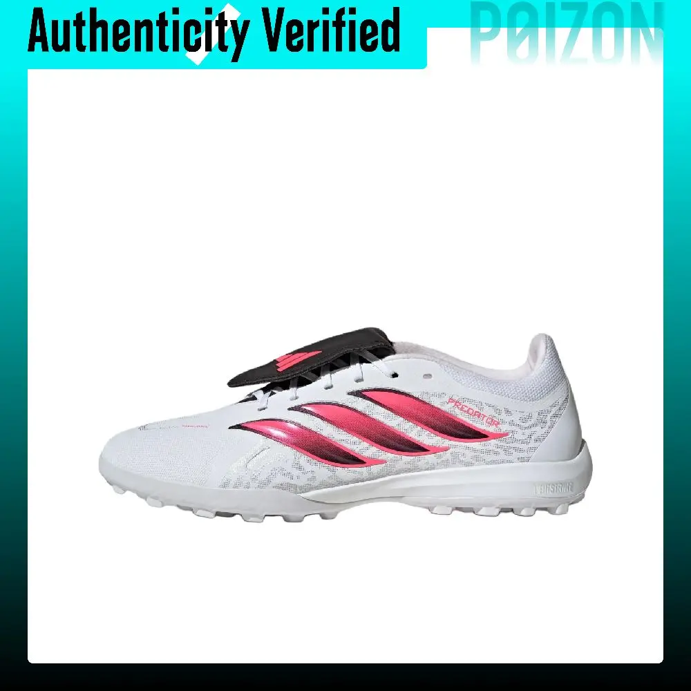 Adidas PREDATOR LEAGUE Soccer Shoes Unisex Low-top White/Swirl Neon Red/Black IH7213