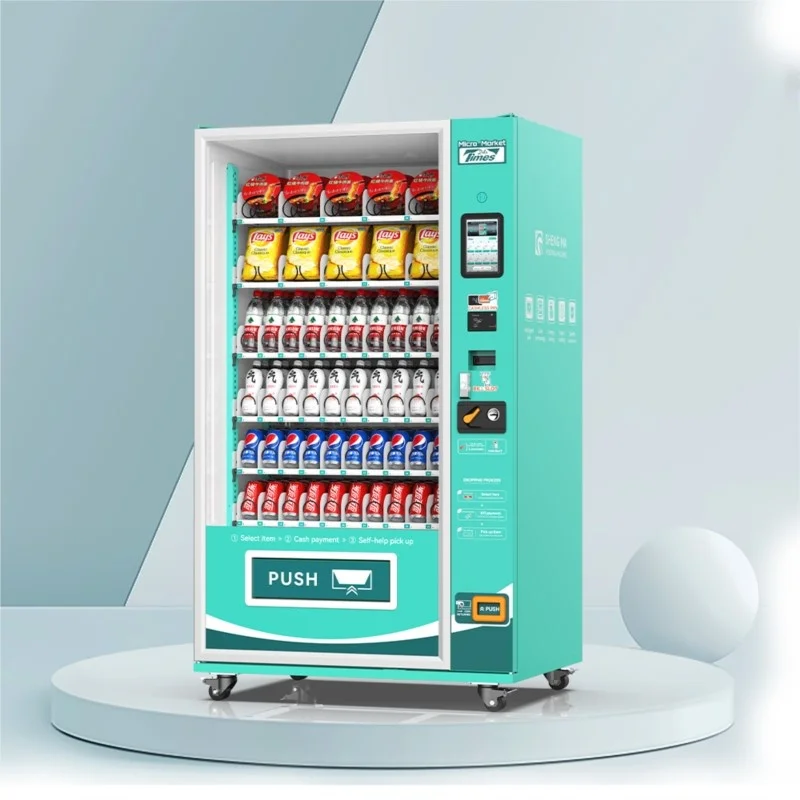 

High quality Customized Touch Screen Vending Machine For Foods And Drinks Combo Vending Machine With Card Reader