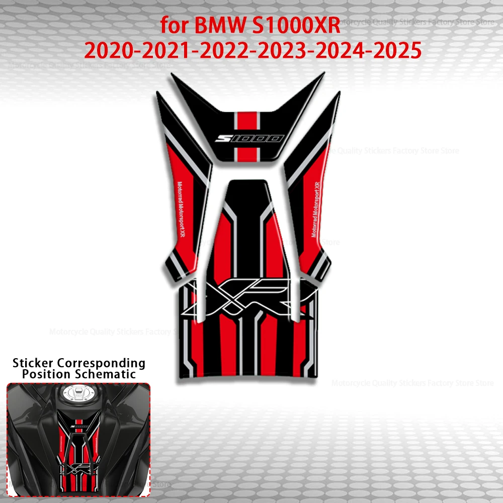 Tankpadbeschermer Tankpads Voor BMW S1000XR S1000 Voor XR Motorfiets Brandstoftank Pads Tank Pads Tank Traction Tank Pad Protector Tank Sticker Gas Accessoires (Kleur : Rood