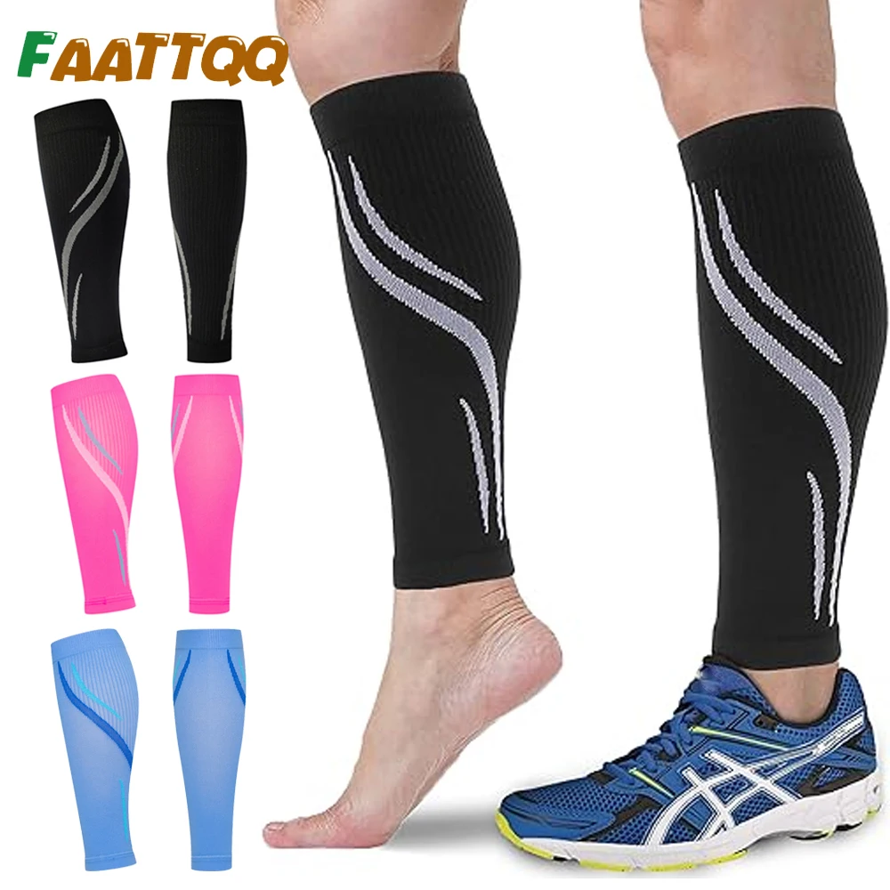 

Calf Compression Sleeves for Men & Women (20-30 mmHg), Leg compression Sleeve Footless Compression Socks for Shin Splint,Cycling