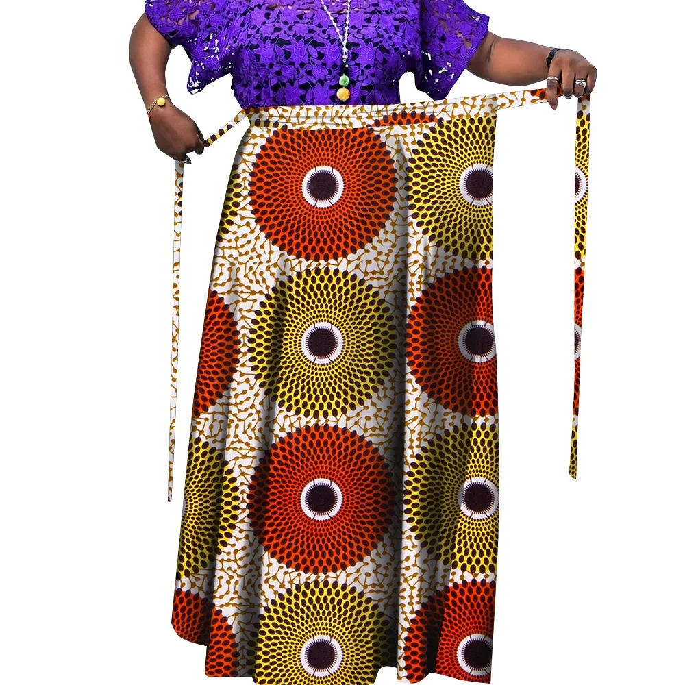 Orientar Frauen traditionelle Meerjungfrau langen Rock Kleid Afrika Bazin Riche Print Kleidung Dame Frauen Lendenschurz plus Größe WY9792-2