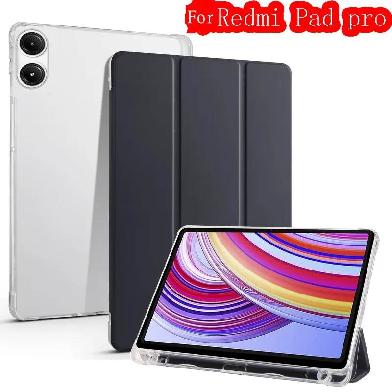 New For Xiaomi Redmi Pad Pro 12.1 2024 Case with Pencil Holder For Redmi Pad Pro 12.1 inch Magnetic Smart Tablet Stand Cover