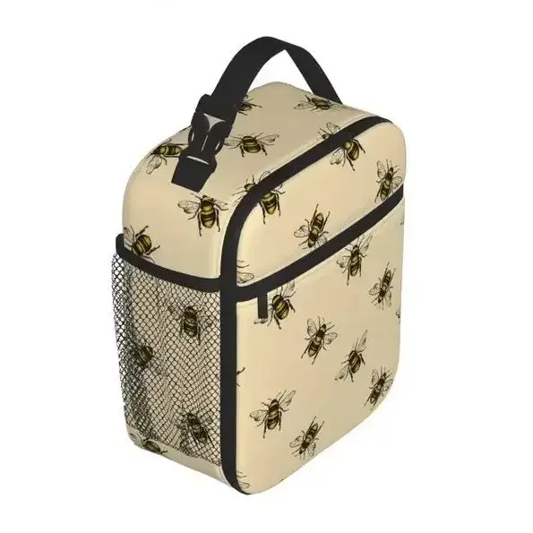 

Honey Bee Vintage Bees Thermal Insulated Lunch Bag Work Reusable Bento Box Cooler Thermal Food Box