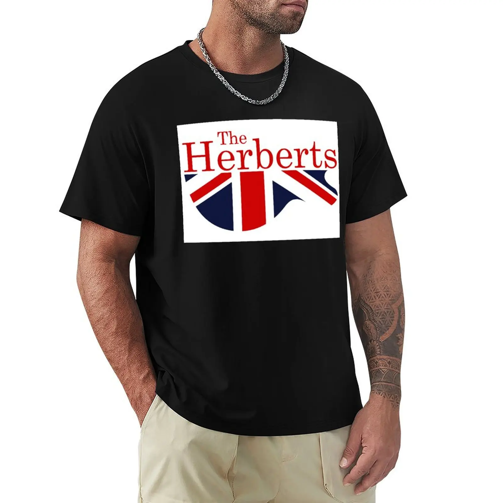 The Herberts Traditional Logo Range T-Shirt Basic Crew Neck Short Sleeve Top