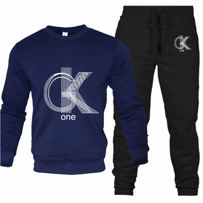 Men\'s Sets Two Pieces Sweatshirts + Sweatpant Cardigan Coat Autumn Winter Warm Clothes Male Casual Tracksuit Suits
