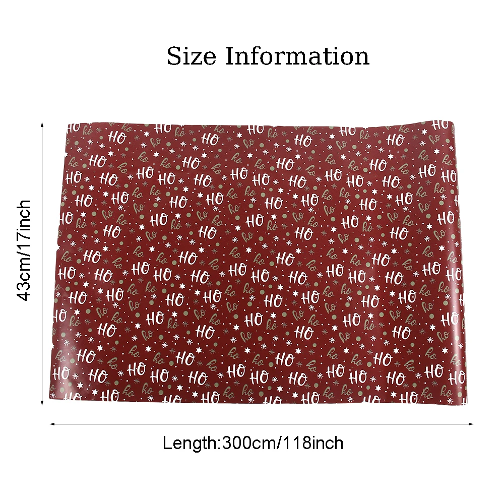1 Roll Christmas Wrapping Paper-Mini Roll-17inch x 118inch Gift wrap paper Roll for Christmas, Birthday Party, Graduation Deco